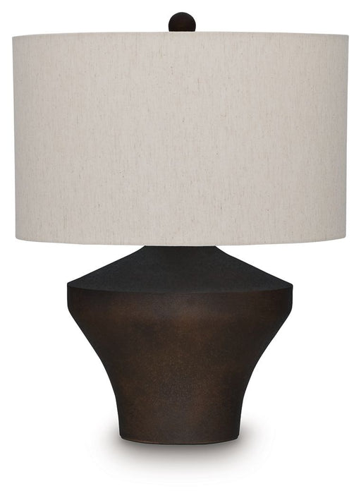 Dolanham - Metal Table Lamp - Distressed Brown – Table Lamps by Signature Design by Ashley® at Furniture Wholesale Plus , Nashville furniture store
