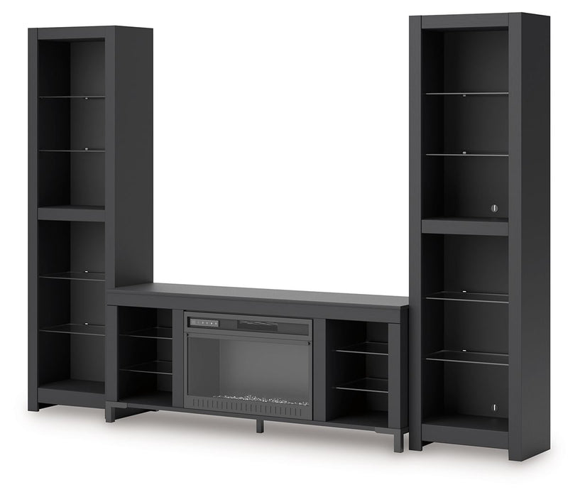 Cayberry - 3-Piece Entertainment Center With Electric Fireplace - Black – Entertainment Centers by Signature Design by Ashley® at Furniture Wholesale Plus , Nashville furniture store