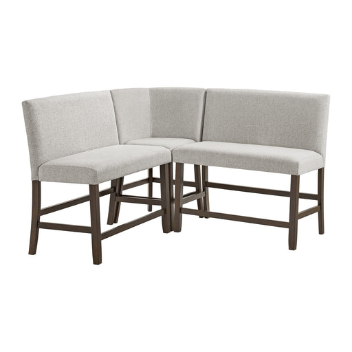 Seneca - Counter 3 Piece Corner Bench - Brown / Gray – 3 Piece Dining Room Sets by Elements International at Furniture Wholesale Plus , Nashville furniture store