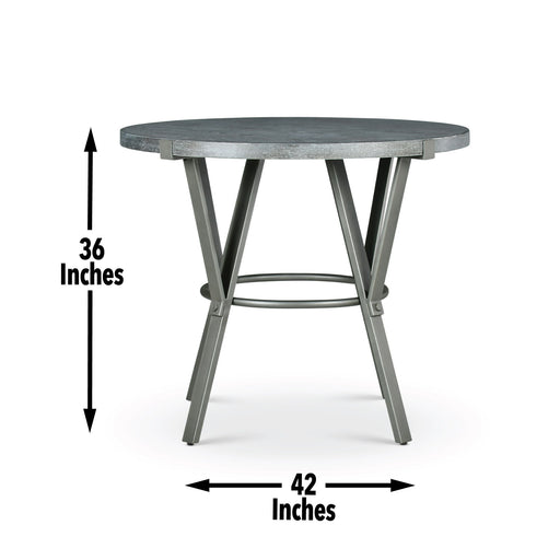 Portland - Round Counter Table - Dark Gray - Premium Counter Tables from Steve Silver Furniture - Just $269! Shop now at Furniture Wholesale Plus  We are the best furniture store in Nashville, Hendersonville, Goodlettsville, Madison, Antioch, Mount Juliet, Lebanon, Gallatin, Springfield, Murfreesboro, Franklin, Brentwood