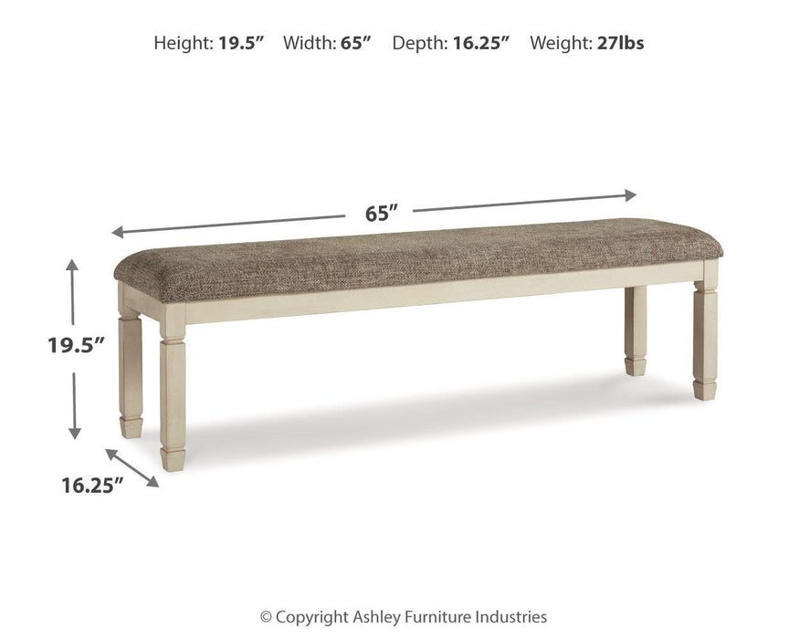 Bolanburg - Extra Large UPH DRM Bench - Brown / Beige – Upholstered Benches by Signature Design by Ashley® at Furniture Wholesale Plus , Nashville furniture store