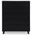 Danziar - Five Drawer Wide Chest - Black – Accent Chests by Signature Design by Ashley® at Furniture Wholesale Plus , Nashville furniture store