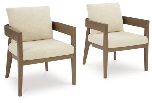 Serene Bay - Dark Brown / White - Arm Chair With Cushion (Set of 2) - Premium Chair Sets from Signature Design by Ashley® - Just $998! Shop now at Furniture Wholesale Plus  We are the best furniture store in Nashville, Hendersonville, Goodlettsville, Madison, Antioch, Mount Juliet, Lebanon, Gallatin, Springfield, Murfreesboro, Franklin, Brentwood