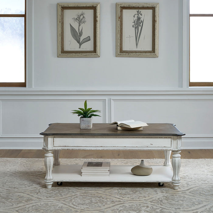 Magnolia Manor - Lift Top Cocktail Table - Antique White – Cocktail Tables by Liberty Furniture at Furniture Wholesale Plus , Nashville furniture store