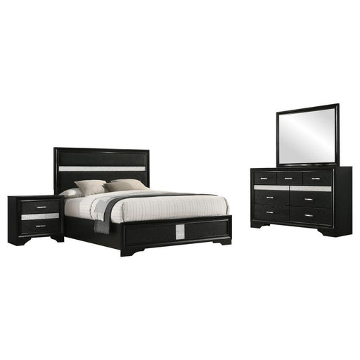 Miranda - Panel Bedroom Set - Black - Premium 4 Piece Bedroom Sets from Coaster Fine Furniture - Just $1209! Shop now at Furniture Wholesale Plus  We are the best furniture store in Nashville, Hendersonville, Goodlettsville, Madison, Antioch, Mount Juliet, Lebanon, Gallatin, Springfield, Murfreesboro, Franklin, Brentwood