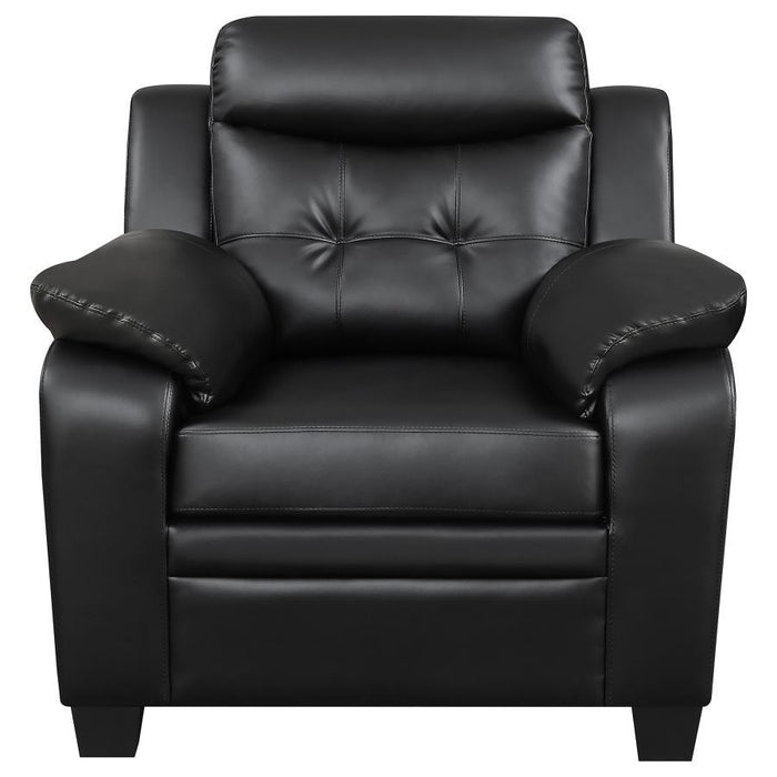 Finley - Upholstered Padded Arm Tufted Accent Chair - Black - Premium Arm Chairs from CoasterEveryday - Just $439! Shop now at Furniture Wholesale Plus  We are the best furniture store in Nashville, Hendersonville, Goodlettsville, Madison, Antioch, Mount Juliet, Lebanon, Gallatin, Springfield, Murfreesboro, Franklin, Brentwood