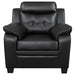 Finley - Upholstered Padded Arm Tufted Accent Chair - Black - Premium Arm Chairs from CoasterEveryday - Just $439! Shop now at Furniture Wholesale Plus  We are the best furniture store in Nashville, Hendersonville, Goodlettsville, Madison, Antioch, Mount Juliet, Lebanon, Gallatin, Springfield, Murfreesboro, Franklin, Brentwood