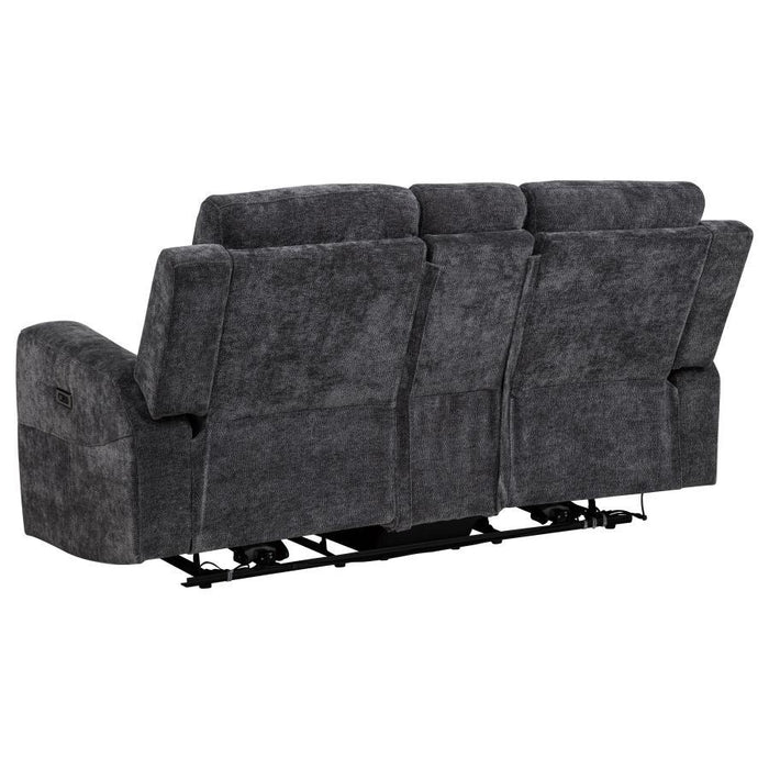 Kennett - Chenille Upholstered Power Reclining Loveseat – Reclining Loveseats by Coaster Fine Furniture at Furniture Wholesale Plus , Nashville furniture store