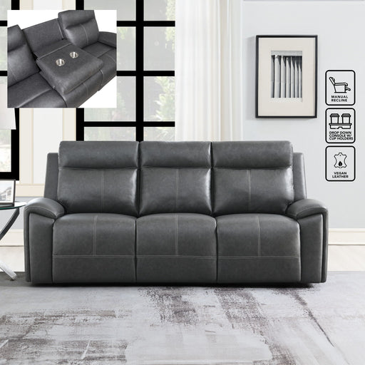 Gaston - Manual Reclining Loveseat - Gray - Premium Reclining Loveseats from Steve Silver Furniture - Just $999! Shop now at Furniture Wholesale Plus  We are the best furniture store in Nashville, Hendersonville, Goodlettsville, Madison, Antioch, Mount Juliet, Lebanon, Gallatin, Springfield, Murfreesboro, Franklin, Brentwood
