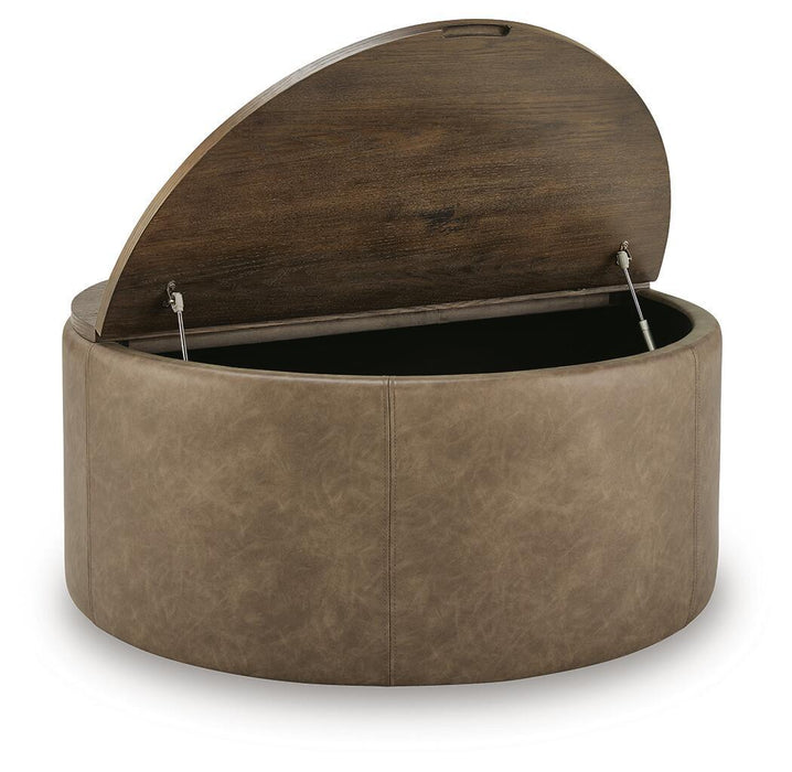Bethanstone - Storage Ottoman - Warm Brown – Storage Ottomans by Signature Design by Ashley® at Furniture Wholesale Plus , Nashville furniture store