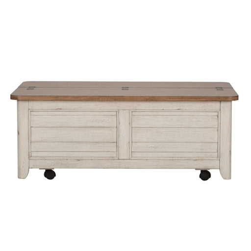 Farmhouse Reimagined - Storage Trunk - Antique White / Chestnut Tops – Storage Trunks by Liberty Furniture at Furniture Wholesale Plus , Nashville furniture store