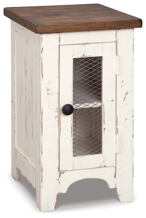 Wystfield - Chair Side End Table - White / Brown – Chair Side Tables by Signature Design by Ashley® at Furniture Wholesale Plus , Nashville furniture store