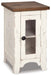 Wystfield - Chair Side End Table - White / Brown – Chair Side Tables by Signature Design by Ashley® at Furniture Wholesale Plus , Nashville furniture store