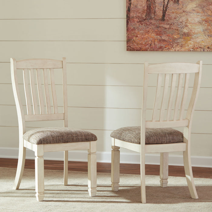 Bolanburg - Dining UPH Side Chair (Set of 2) - Rake Back - Brown / Beige – Chair Sets by Signature Design by Ashley® at Furniture Wholesale Plus , Nashville furniture store
