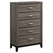 Watson - 5-Drawer Bedroom Chest - Gray Oak – Accent Chests by CoasterEveryday at Furniture Wholesale Plus , Nashville furniture store