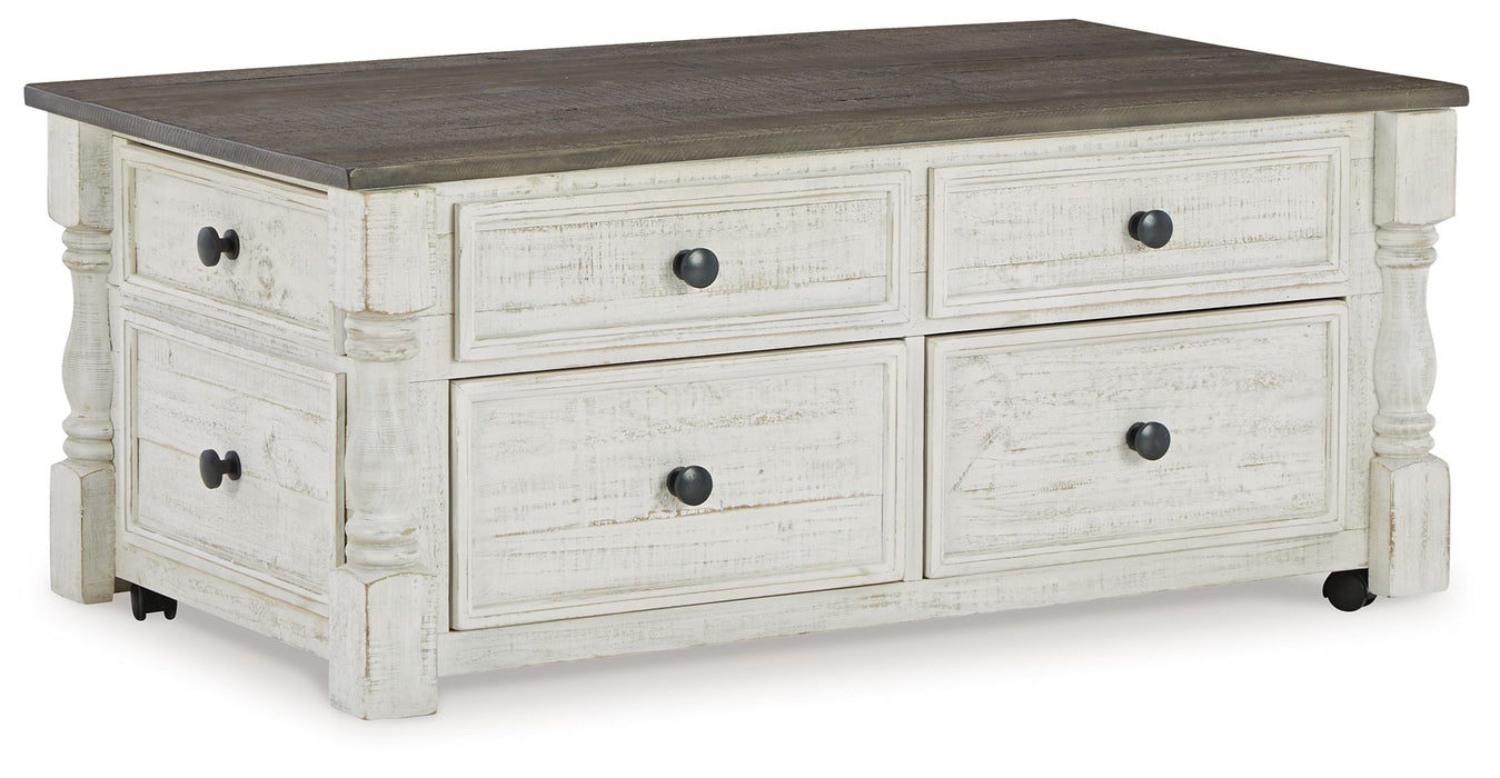 Havalance - Lift Top Cocktail Table with Storage Drawers - White / Gray – Cocktail Tables by Signature Design by Ashley® at Furniture Wholesale Plus , Nashville furniture store