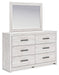 Cayboni - Dresser And Mirror - Whitewash – Dresser & Mirror by Signature Design by Ashley® at Furniture Wholesale Plus , Nashville furniture store
