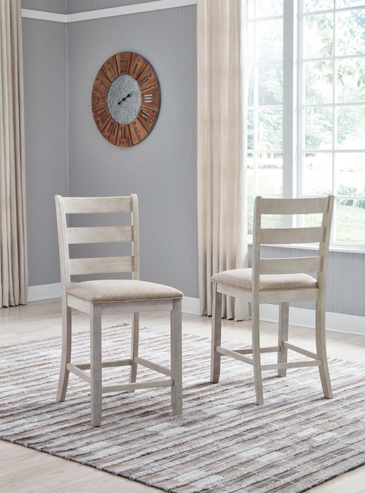 Skempton - Upholstered Barstool (Set of 2) - White – Stool Sets by Signature Design by Ashley® at Furniture Wholesale Plus , Nashville furniture store