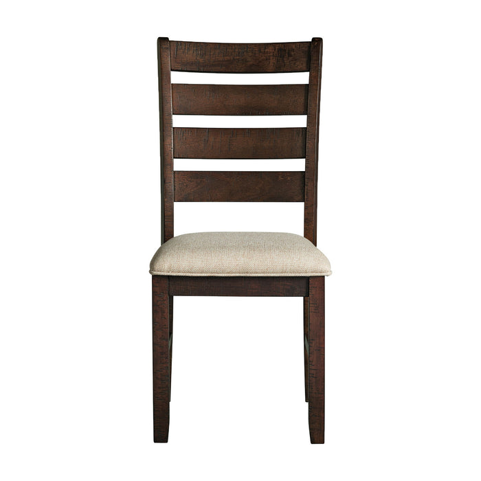 Jax - Ladder Back Side Chair (Set of 2) - Smokey Walnut – Chair Sets by Elements International at Furniture Wholesale Plus , Nashville furniture store