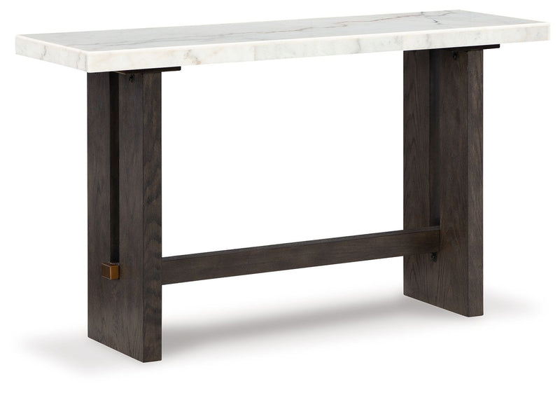 Burkhaus - Sofa Table - White / Dark Brown – Sofa Tables by Signature Design by Ashley® at Furniture Wholesale Plus , Nashville furniture store