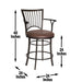 Bayview - Swivel Stool - Premium Bar Height (28"-30") from Steve Silver Furniture - Just $289! Shop now at Furniture Wholesale Plus  We are the best furniture store in Nashville, Hendersonville, Goodlettsville, Madison, Antioch, Mount Juliet, Lebanon, Gallatin, Springfield, Murfreesboro, Franklin, Brentwood