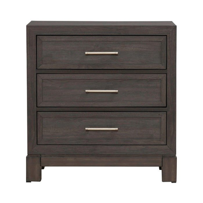 Modern Edge - Nightstand With Charging Station - Caffe – Nightstands w/ Charging Stations by Liberty Furniture at Furniture Wholesale Plus , Nashville furniture store