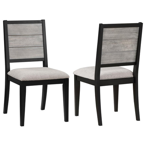 Elodie - Wood Dining Side Chair (Set of 2) - Gray And Black – Chair Sets by Coaster Fine Furniture at Furniture Wholesale Plus , Nashville furniture store