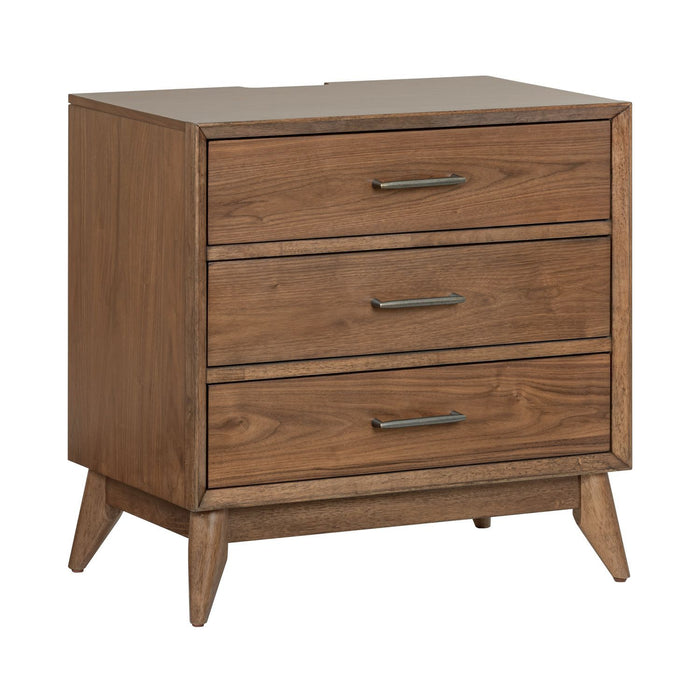 Century Modern - Nightstand With Charging Station - Walnut – Nightstands w/ Charging Stations by Liberty Furniture at Furniture Wholesale Plus , Nashville furniture store