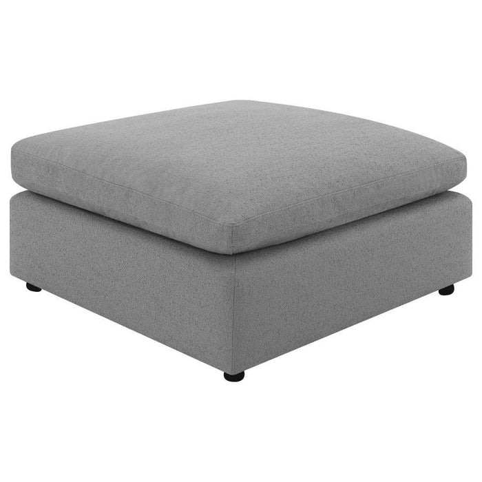 Raleigh - Boucle Upholstered Ottoman - Gray – Upholstered Ottomans by Coaster Fine Furniture at Furniture Wholesale Plus , Nashville furniture store