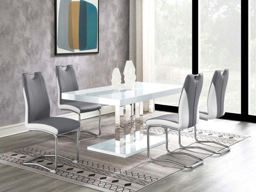 Brooklyn - 5 Piece Rectangular Dining Set - White High Gloss - Premium 5 Piece Dining Room Sets from CoasterEssence - Just $1449! Shop now at Furniture Wholesale Plus  We are the best furniture store in Nashville, Hendersonville, Goodlettsville, Madison, Antioch, Mount Juliet, Lebanon, Gallatin, Springfield, Murfreesboro, Franklin, Brentwood
