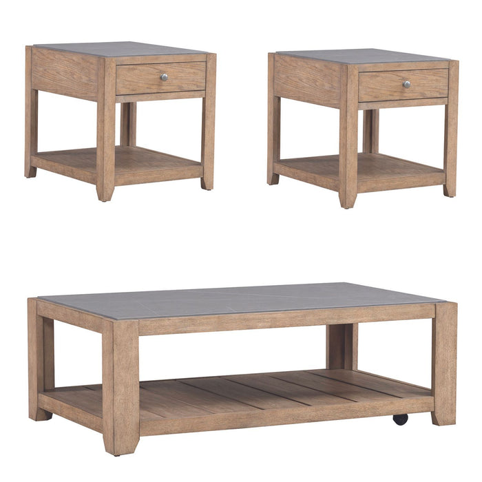 Millstone - 3 Piece Set (1 Cocktail 2 End Tables) - Nutmeg – Table Sets by Liberty Furniture at Furniture Wholesale Plus , Nashville furniture store