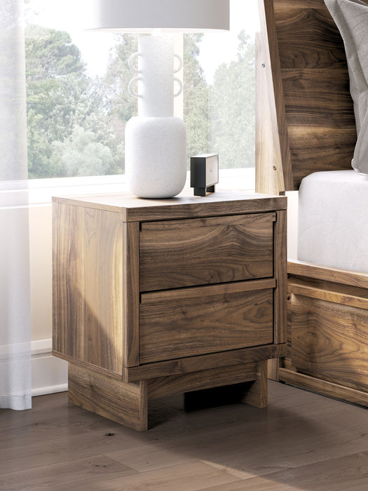 Chirason - Two Drawer Night Stand - Brown – Nightstands w/ Charging Stations by Signature Design by Ashley® at Furniture Wholesale Plus , Nashville furniture store