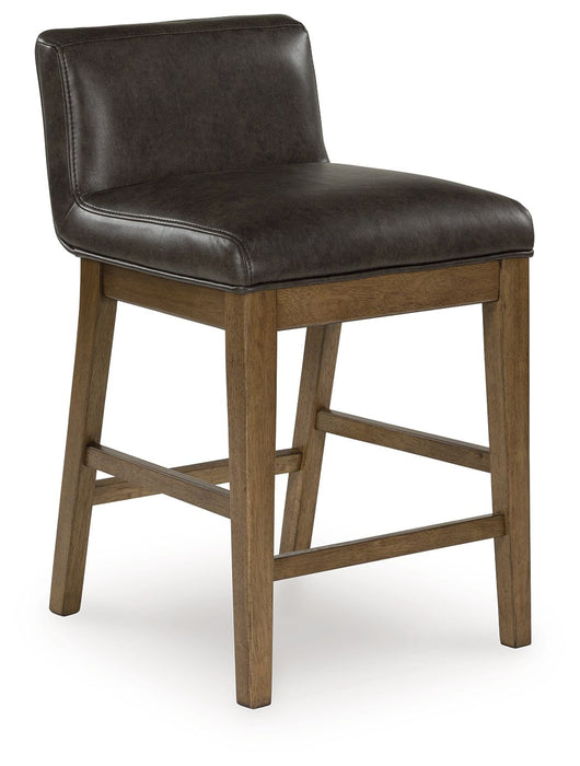 Cabalynn - Upholstered Barstool (Set of 2) - Two-tone Brown – Stool Sets by Signature Design by Ashley® at Furniture Wholesale Plus , Nashville furniture store