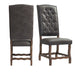 Gramercy - Tufted Tall Back Side Chair (Set of 2) - Chocolate – Chair Sets by Elements International at Furniture Wholesale Plus , Nashville furniture store