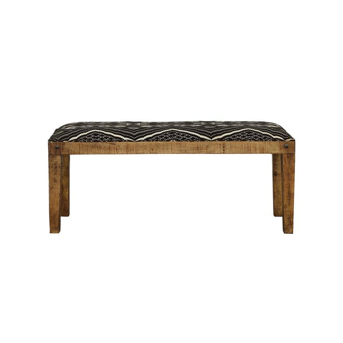 Lamont - Fabric Upholstered Accent Bench - Black And Natural - Premium Upholstered Benches from CoasterEssence - Just $269! Shop now at Furniture Wholesale Plus  We are the best furniture store in Nashville, Hendersonville, Goodlettsville, Madison, Antioch, Mount Juliet, Lebanon, Gallatin, Springfield, Murfreesboro, Franklin, Brentwood