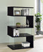 Emelle - 4-Shelf Glass Panel Bookshelf - Premium Standard Bookcases from CoasterEveryday - Just $229! Shop now at Furniture Wholesale Plus  We are the best furniture store in Nashville, Hendersonville, Goodlettsville, Madison, Antioch, Mount Juliet, Lebanon, Gallatin, Springfield, Murfreesboro, Franklin, Brentwood