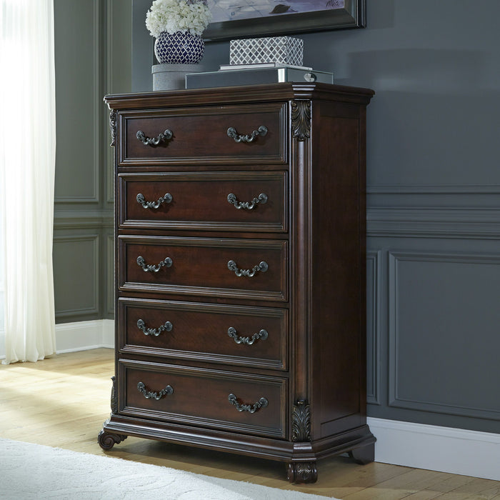 Messina Estates - 5 Drawer Chest - Dark Brown – Accent Chests by Liberty Furniture at Furniture Wholesale Plus , Nashville furniture store