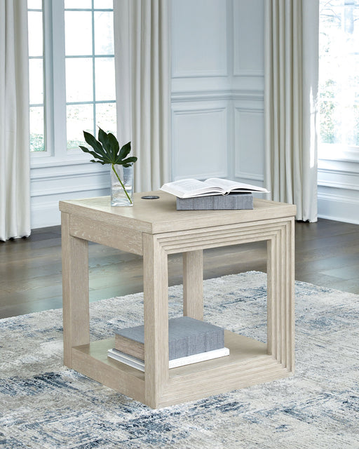 Marxhart - Square End Table - Bisque – End Tables by Signature Design by Ashley® at Furniture Wholesale Plus , Nashville furniture store