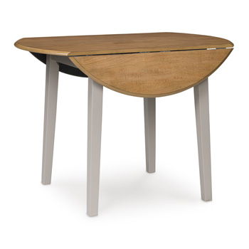 Harperfeld - Round Dining Room Drop Leaf Table - Natural / Gray – Dining Tables by Signature Design by Ashley® at Furniture Wholesale Plus , Nashville furniture store