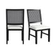 Bahama Breeze - Fabric Dining Chair (Set of 2) - White / Black – Chair Sets by Elements International at Furniture Wholesale Plus , Nashville furniture store