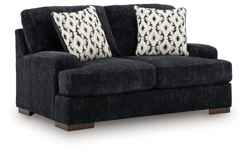Whitmore Manor - Loveseat - Black Pearl – Stationary Loveseats by Benchcraft® at Furniture Wholesale Plus , Nashville furniture store