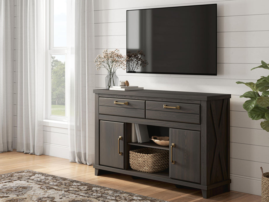 Brazen Valley - TV Stand With Fireplace Option – TV Stands by Signature Design by Ashley® at Furniture Wholesale Plus , Nashville furniture store