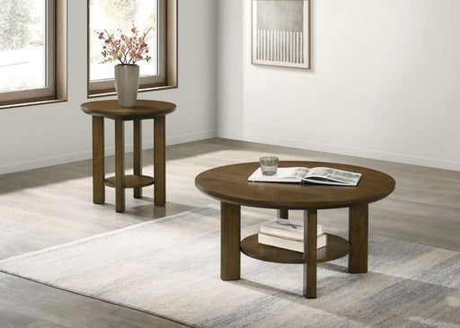 Ottowa - Round Wood Coffee Table Set – Table Sets by Coaster Fine Furniture at Furniture Wholesale Plus , Nashville furniture store