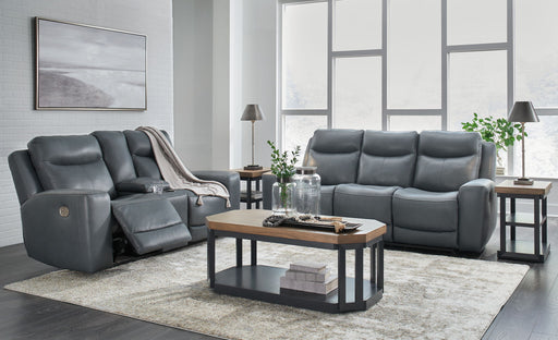 Mindanao - Steel - 2 Pc. - Power Reclining Sofa, Power Reclining Loveseat with Console - Premium Reclining Sofas & Loveseats from Signature Design by Ashley® - Just $2808! Shop now at Furniture Wholesale Plus  We are the best furniture store in Nashville, Hendersonville, Goodlettsville, Madison, Antioch, Mount Juliet, Lebanon, Gallatin, Springfield, Murfreesboro, Franklin, Brentwood
