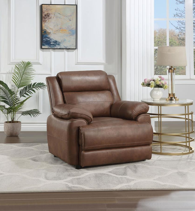 Ellington - Upholstered Padded Arm Accent Chair - Dark Brown – Arm Chairs by Coaster Fine Furniture at Furniture Wholesale Plus , Nashville furniture store
