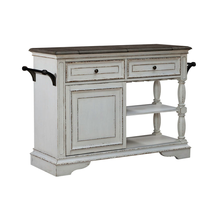 Magnolia Manor - Bar Cart - Antique White – Home Bars by Liberty Furniture at Furniture Wholesale Plus , Nashville furniture store