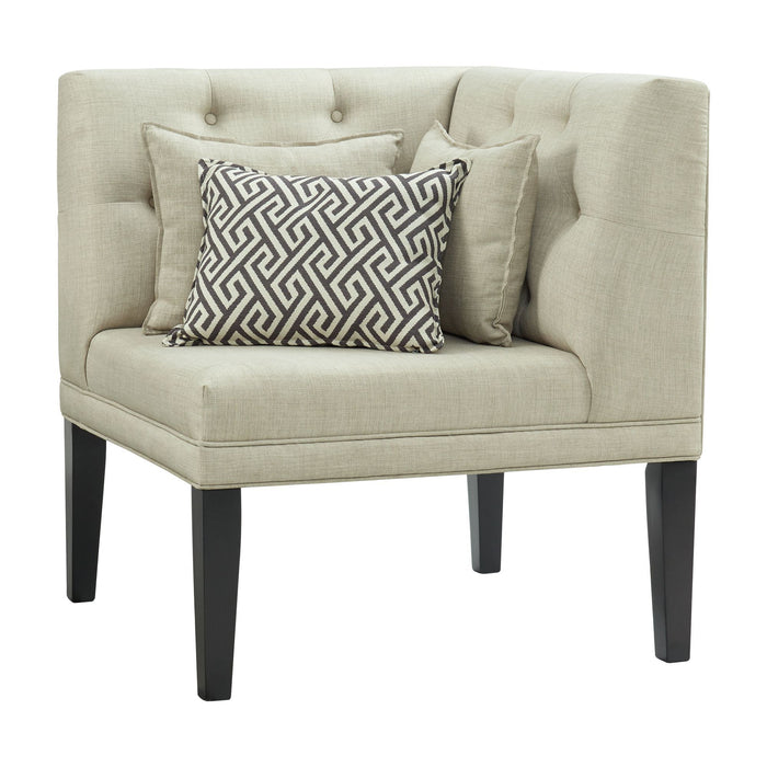 Maddox - Corner With Three Pillows - Beige – Upholstered Benches by Elements International at Furniture Wholesale Plus , Nashville furniture store
