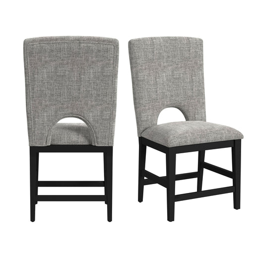 Oregon - Fabric Counter Side Chair (Set of 2) - Gray / Black – Chair Sets by Elements International at Furniture Wholesale Plus , Nashville furniture store