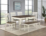 Joanna - Bench - Two Tone – Dining Benches by Steve Silver Furniture at Furniture Wholesale Plus , Nashville furniture store