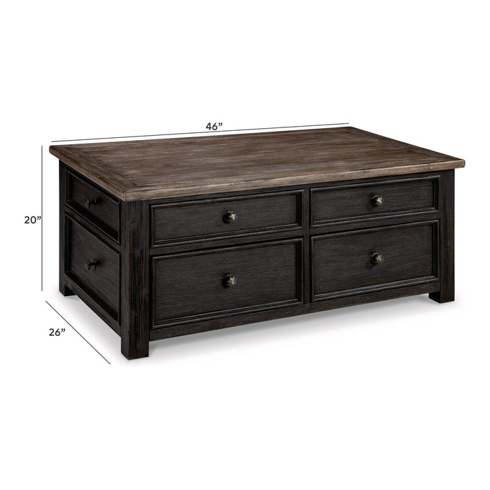 Tyler Creek - Lift Top Cocktail Table - Grayish Brown / Black – Cocktail Tables by Signature Design by Ashley® at Furniture Wholesale Plus , Nashville furniture store